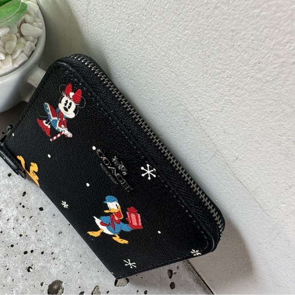 Coach Bags Nwt Disney X Coach Small Zip Around Wallet With Holiday